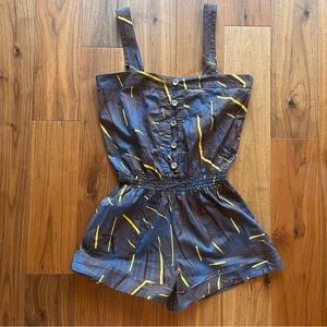 Topshop button down romper playsuit with pockets  US 8